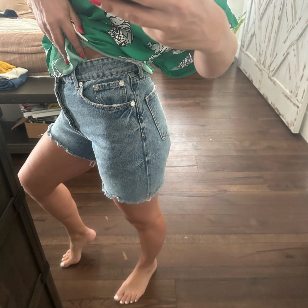 Zara Light Blue Jean Shorts